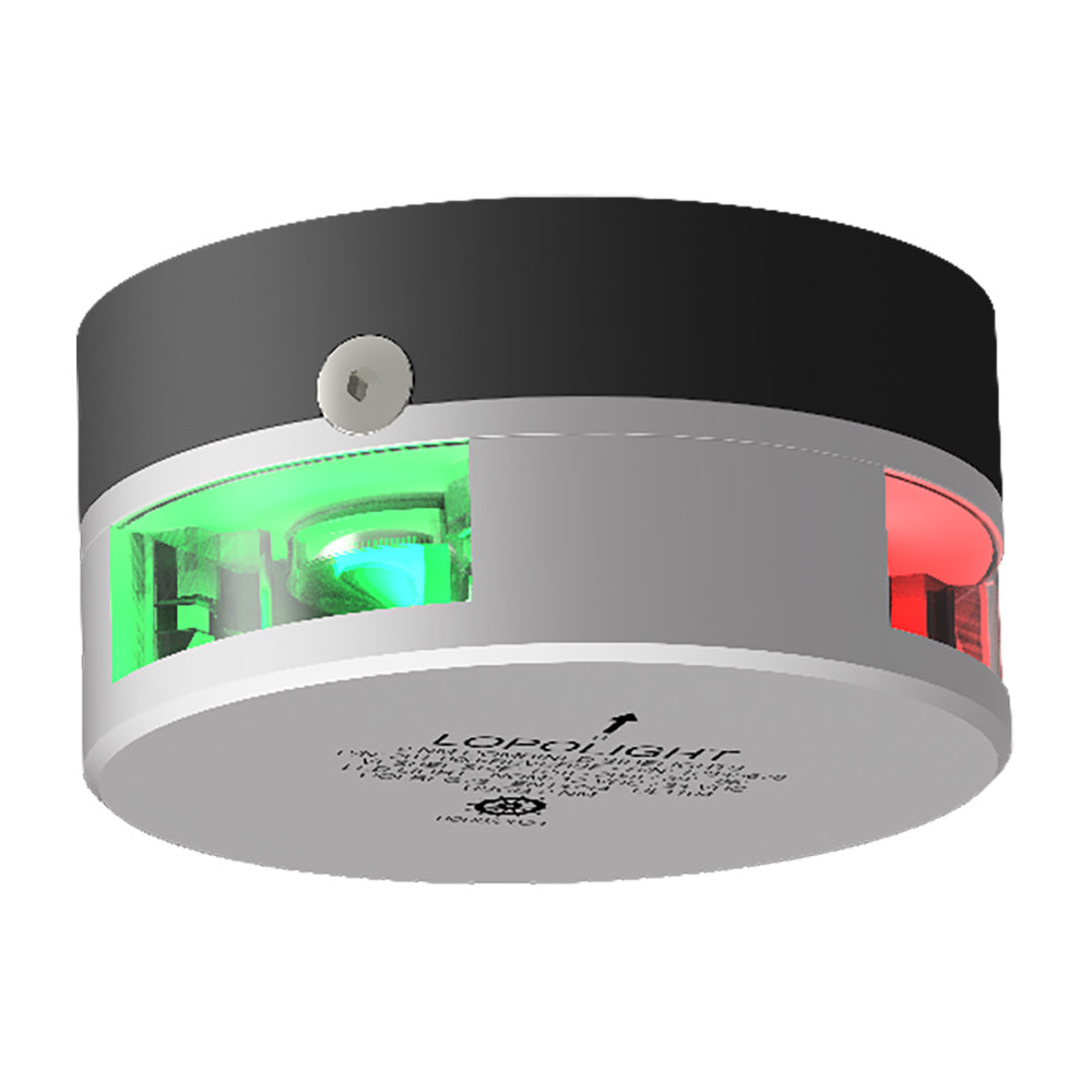 Lopolght Series 201-003 - Starboard & Port Sidelight - 2NM - Reverse Horizontal Mount - Green/Red - Silver Housing