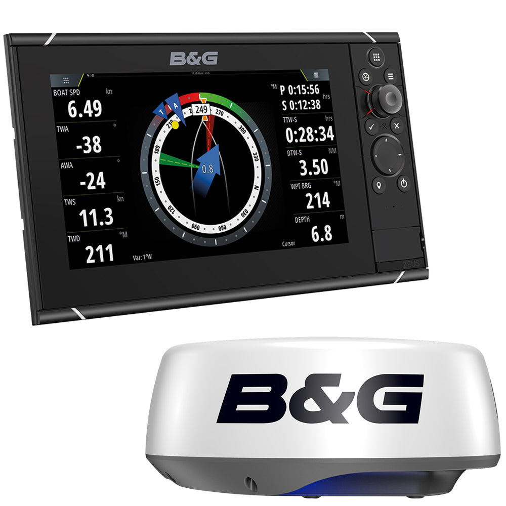 B&G Zeus 3S 12 Combo Multi-Function Sailing Display Radar Bundle HALO20+ 20" Radar Dome - No HDMI Video Outport